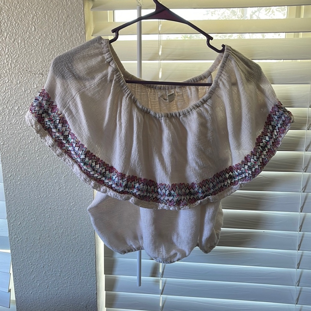 Off-white off-shoulder top